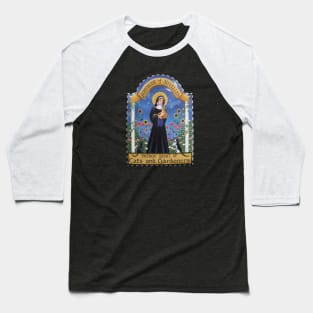 St. Gertrude of Nivelles Patron Saint of Cats Lovers Baseball T-Shirt